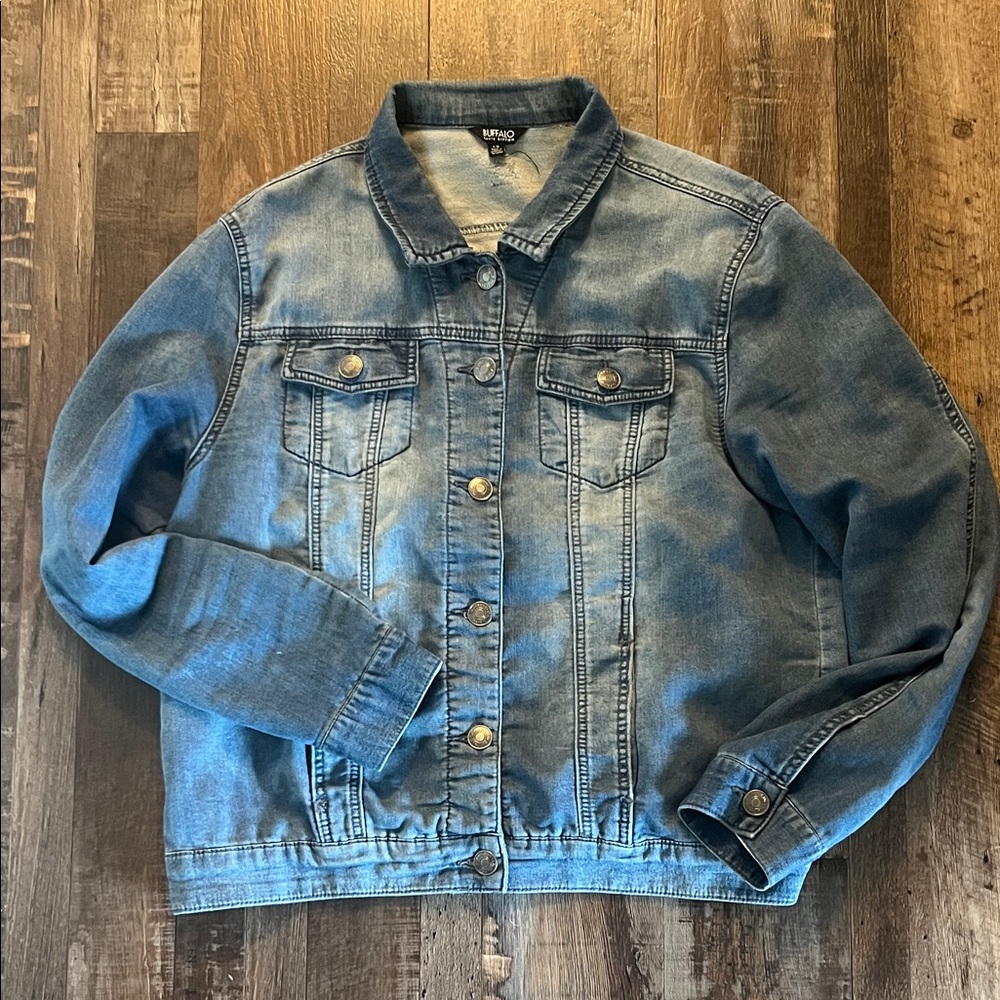 Buffalo David Bitton Faded Blue Denim Jacket
